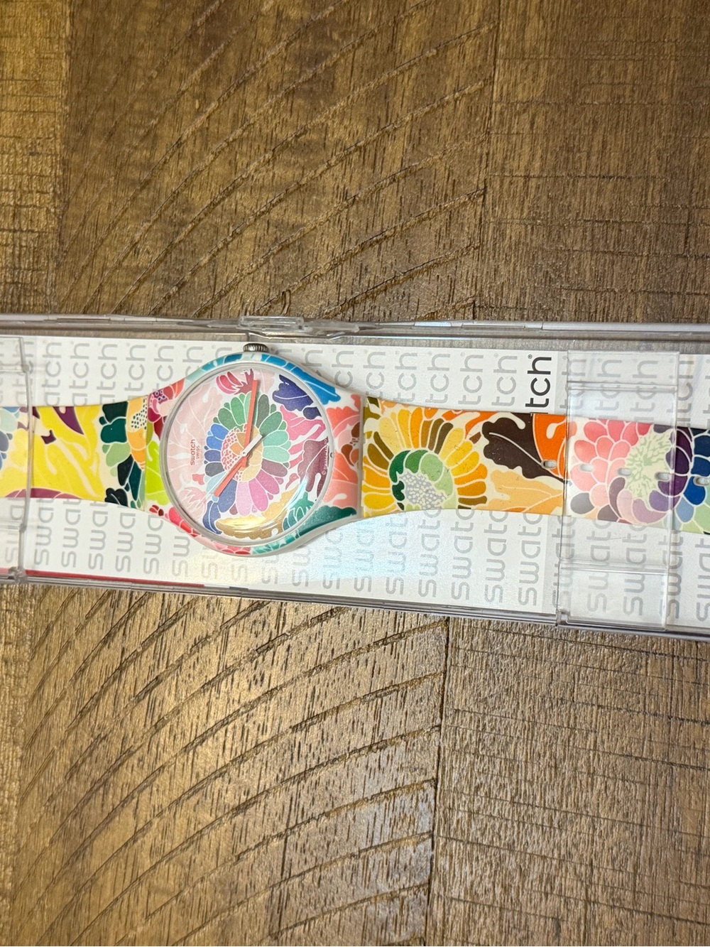 Swatch Women's Multicolor Floral Watch - Pink, Yellow, Blue, Green